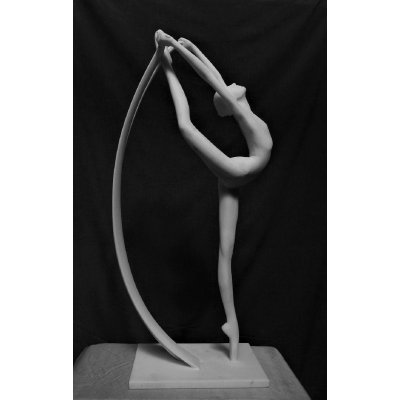 SCULTURA IN MARMO SMAIL ZIZI " EQUILIBRIO 2 " dimensioni L 40 x H 87 x P 22 cm.