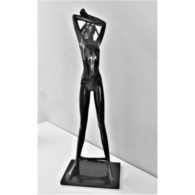 SCULTURA IN MARMO SMAIL ZIZI " EOS " dimensioni L 28 x H 80 x P 17 cm.