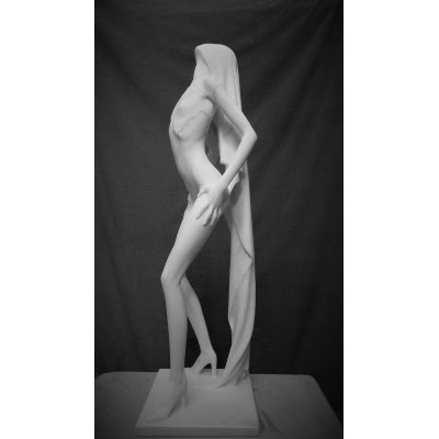 SCULTURA IN MARMO SMAIL ZIZI " TENSIONE " dimensioni L 25 x H 82 x P 24 cm.