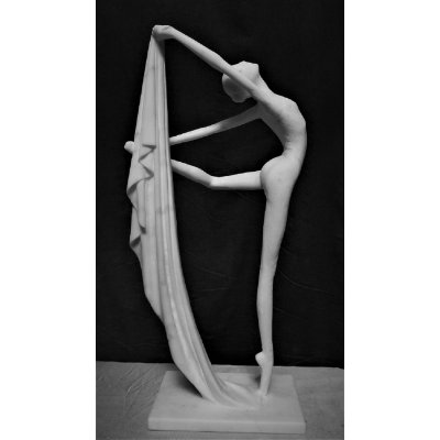 SCULTURA IN MARMO SMAIL ZIZI " EQUILIBRIO 1 " dimensioni L 30 x H 66 x P 20 cm.