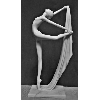 SCULTURA IN MARMO SMAIL ZIZI " EQUILIBRIO 1 " dimensioni L 30 x H 66 x P 20 cm.