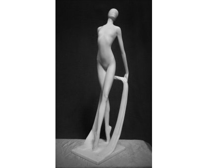 SCULTURA IN MARMO SMAIL ZIZI " A PASSO DI DANZA " dimensioni L 22 H 72 x P 17 cm.