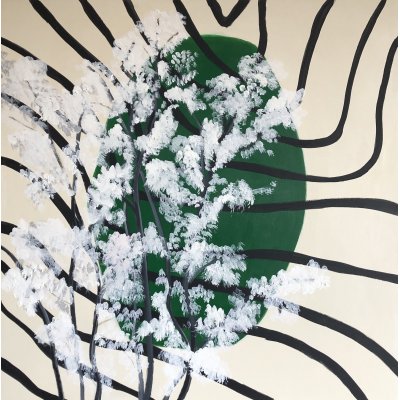 MIXED MEDIA BIANCA BEGHIN ' STUPORE ' dimensioni L 80 x H 80 cm.