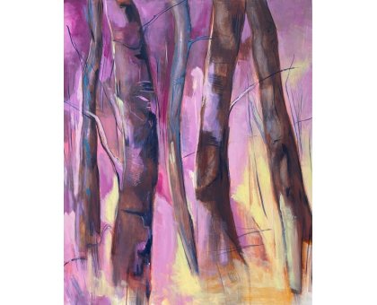 MIXED MEDIA BIANCA BEGHIN " IMPETO " size L 80 x H 80 cm.