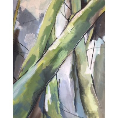 MIXED MEDIA BIANCA BEGHIN ' ABBANDONARSI ' dimensioni L 80 x H 100 cm.