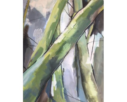 MIXED MEDIA BIANCA BEGHIN " ABBANDONARSI " size L 80 x H 100 cm.