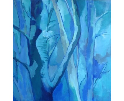 MIXED MEDIA BIANCA BEGHIN " SENZA FINE " size L 80 x H 80 cm.