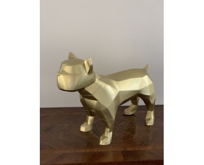SCULTURA PET LOVERS "GOLD ZAR" dimensioni L 52,5 x H 38,5 x W 20 cm.
