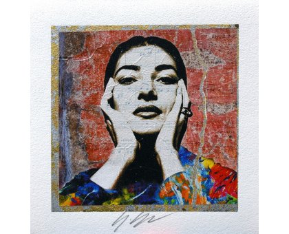 GRAFICA GIULIANO GRITTINI ' CALLAS ' dimensioni L 23 x H 23 cm.