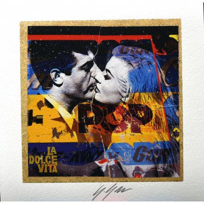 GRAFICA GIULIANO GRITTINI ' DOLCE VITA' dimensioni L 23 x H 23 cm.