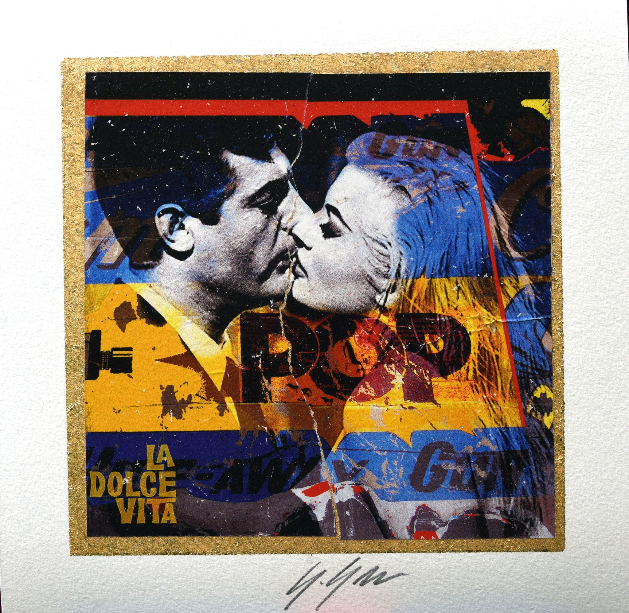 GRAPHICS  GIULIANO GRITTINI ' DOLCE VITA'   size  L 23 x H 23 cm.