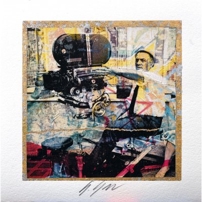 GRAFICA GIULIANO GRITTINI ' FELLINI ' dimensioni L 23 x H 23 cm.