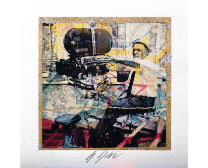 GRAFICA GIULIANO GRITTINI ' FELLINI ' dimensioni L 23 x H 23 cm.