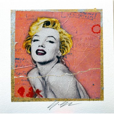 GRAFICA GIULIANO GRITTINI ' MARILYN 1 ' dimensioni L 23 x H 23 cm.