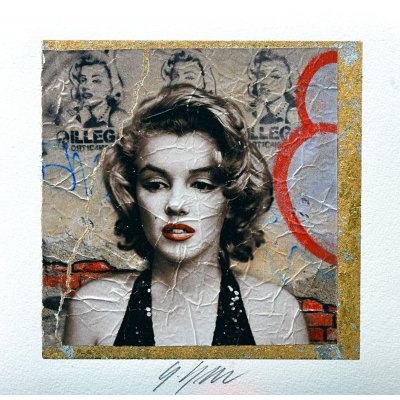 GRAFICA GIULIANO GRITTINI ' MARILYN 3 ' dimensioni L 23 x H 23 cm.