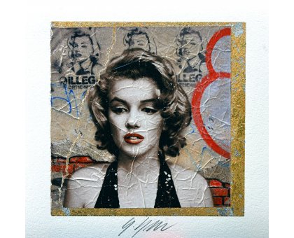 GRAFICA GIULIANO GRITTINI ' MARILYN 3 ' dimensioni L 23 x H 23 cm.
