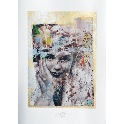 GRAFICA GIULIANO GRITTINI ' ATTESA ' dimensioni L 35 x H 50 cm.