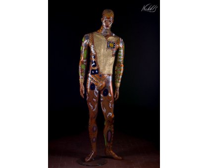 SCULTURA FRANCO NONNIS " ALESSANDRO " dimensioni L 40 x H 180 x P 40 cm.