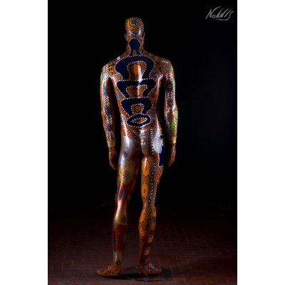 SCULTURA FRANCO NONNIS " ALESSANDRO " dimensioni L 40 x H 180 x P 40 cm.