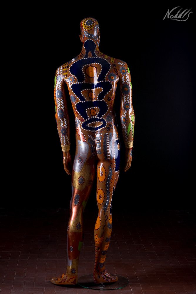 SCULTURA FRANCO NONNIS " ALESSANDRO "  dimensioni L 40 x H 180 x P 40 cm.