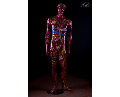 SCULTURA FRANCO NONNIS " DESULESE " dimensioni L 40 x H 180 x P 40 cm.