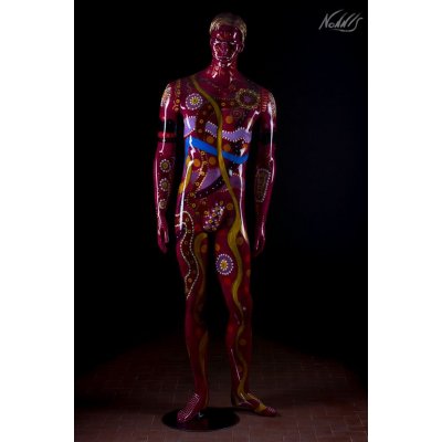 SCULTURA FRANCO NONNIS " DESULESE " dimensioni L 40 x H 180 x P 40 cm.