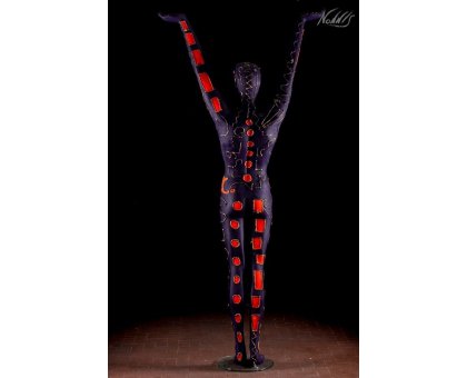 SCULTURA FRANCO NONNIS " VISIONARIO " dimensioni L 40 x H 30 x P 210 cm.