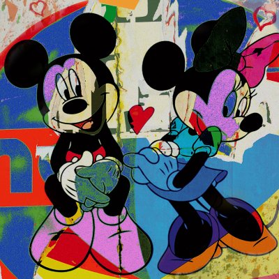 GRAFICA GIULIANO GRITTINI ' TOPOLINO 1 ' dimensioni L 100 x H 100 cm.