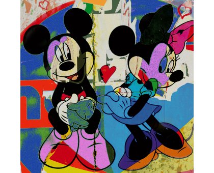 GRAFICA GIULIANO GRITTINI ' TOPOLINO 1 ' dimensioni L 100 x H 100 cm.