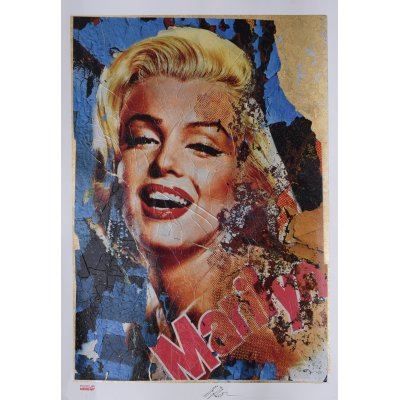 GRAFICA GIULIANO GRITTINI ' MARILYN 5 ' dimensioni L 70 x H 100 cm.