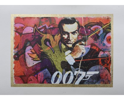 GRAFICA GIULIANO GRITTINI ' 007 ' dimensioni L 50 x H 70 cm.