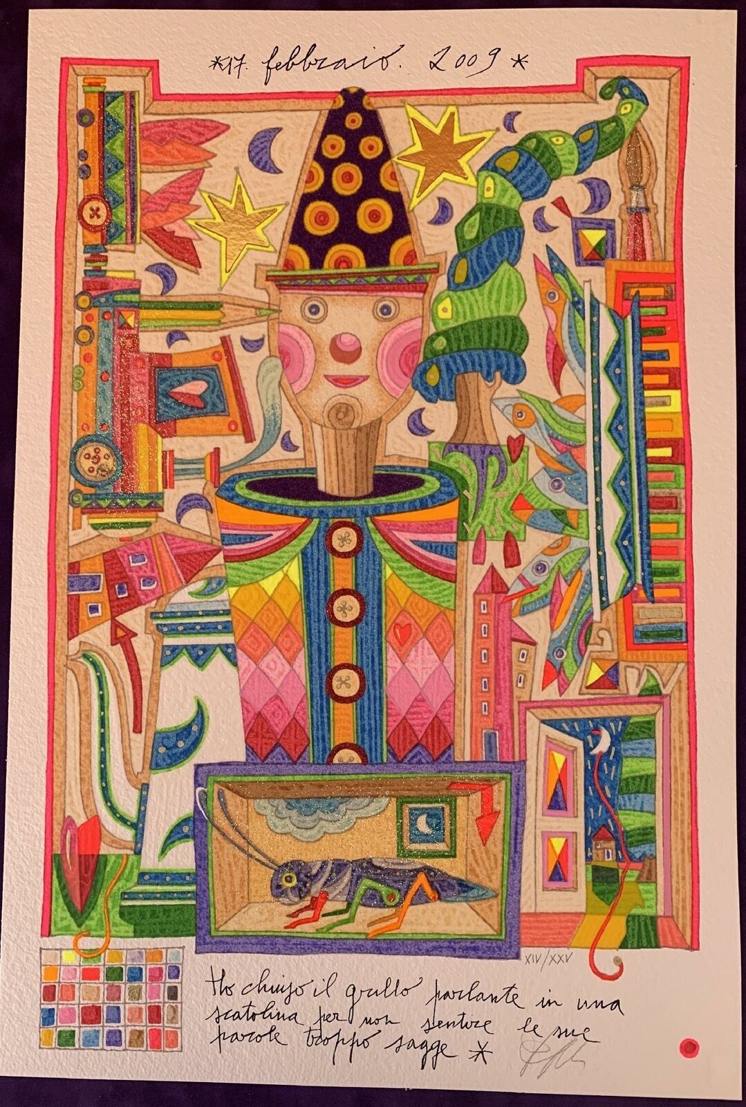 GRAFICA FRANCESCO MUSANTE " PINOCCHIO"  dimensioni L 50 x H 70 cm.