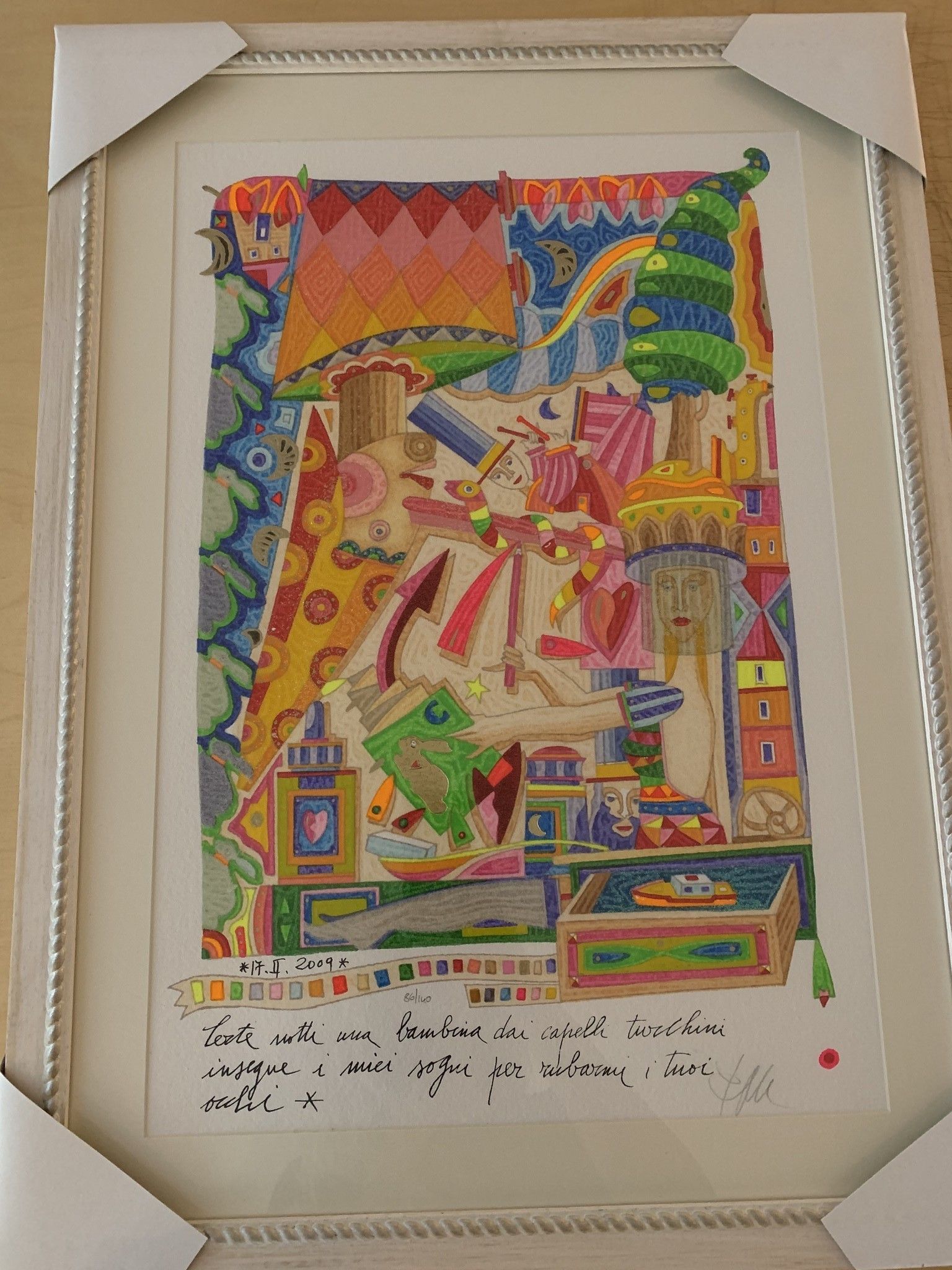 GRAFICA FRANCESCO MUSANTE " PINOCCHIO"  dimensioni L 50 x H 70 cm.
