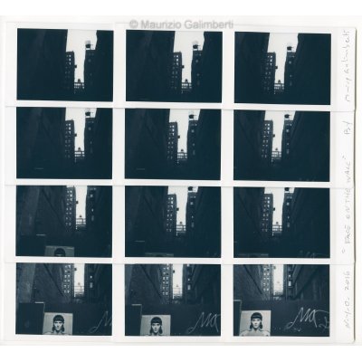 VINTAGE POLAROID MAURIZIO GALIMBERTI 'FACE ON THE WALL' dimensioni cm. 46x44
