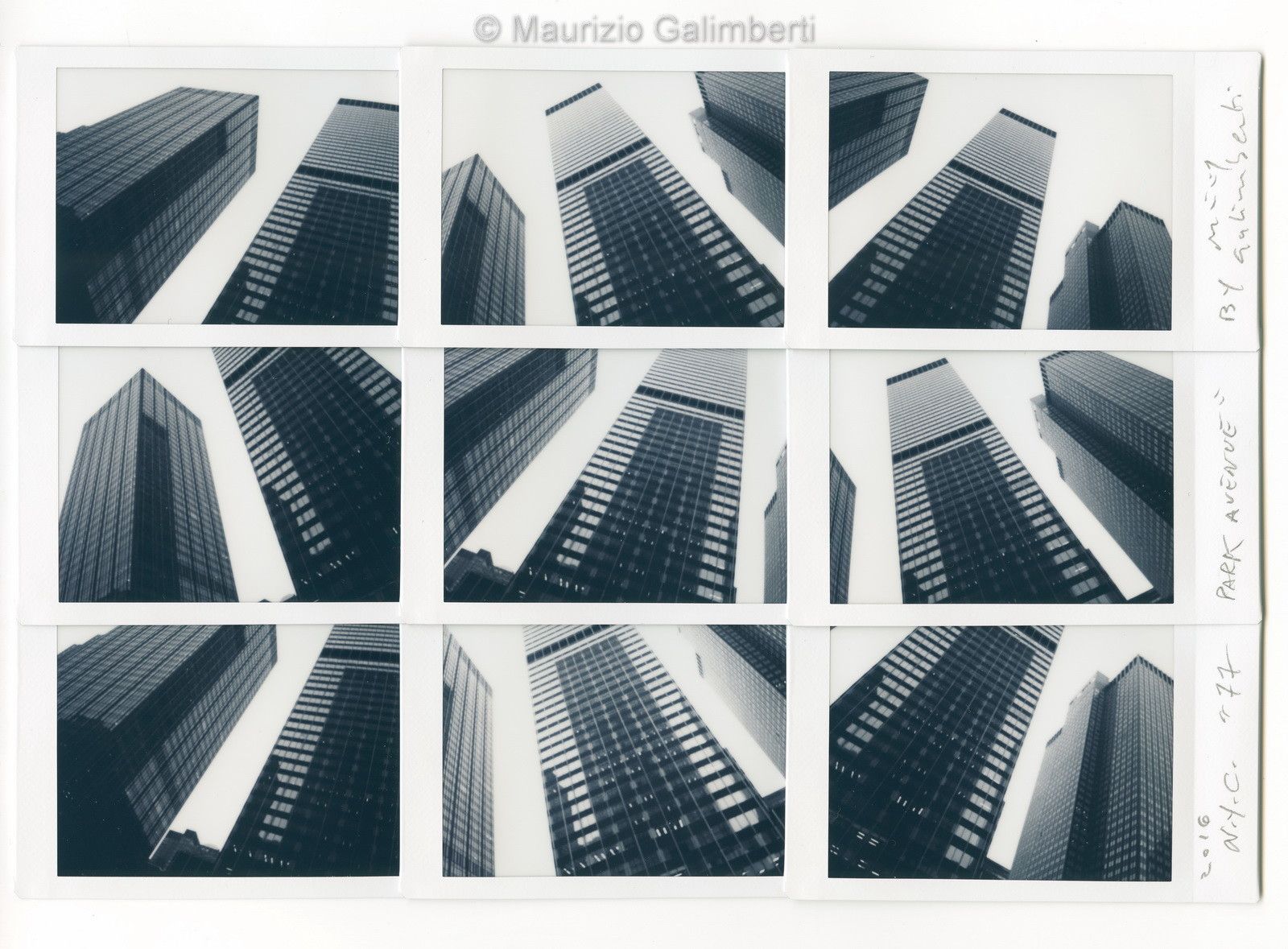 VINTAGE POLAROID MAURIZIO GALIMBERTI 'PARK AVENUE' dimensioni cm. 46x39