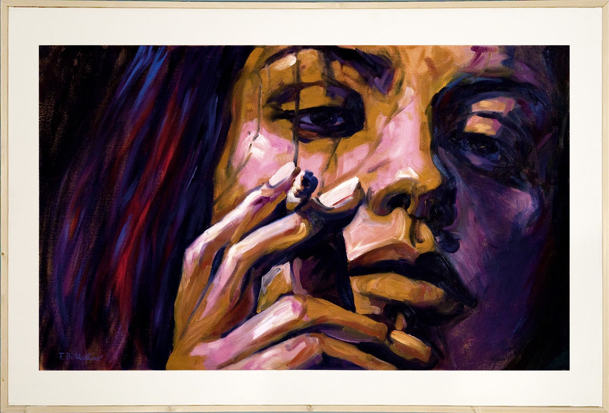 MIXED MEDIA FRANCESCA DI MARTINO ' NO SMOKING '  dimensioni L 150 x H 100 cm.