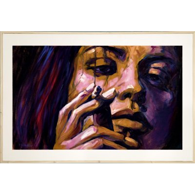 MIXED MEDIA FRANCESCA DI MARTINO ' NO SMOKING ' dimensioni L 150 x H 100 cm.