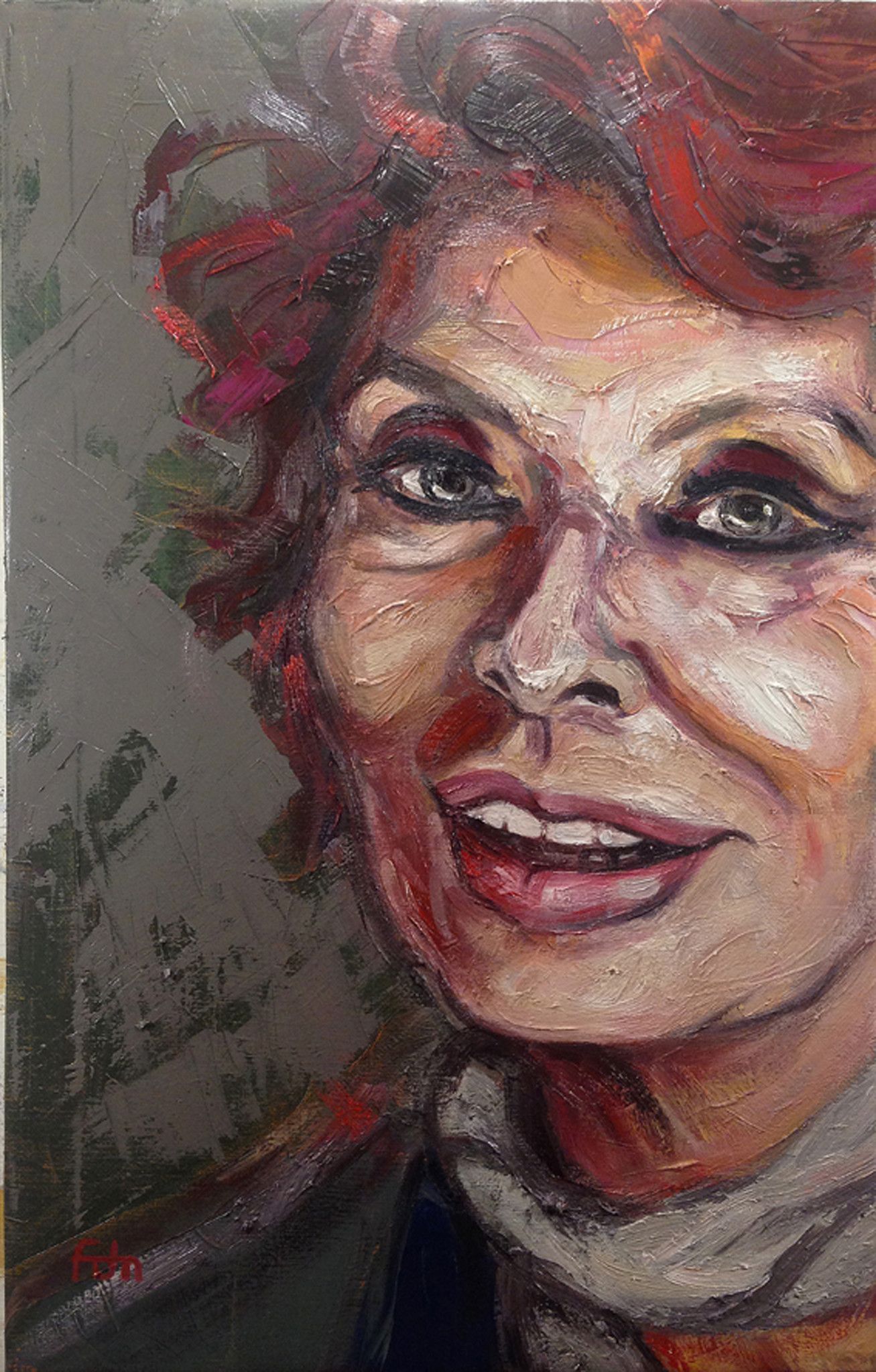 MIXED MEDIA FRANCESCA DI MARTINO ' SOFIA '  dimensioni L 50 x H 80 cm.