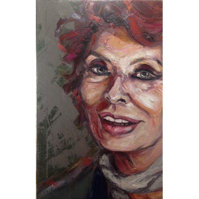 MIXED MEDIA FRANCESCA DI MARTINO ' SOFIA ' dimensioni L 50 x H 80 cm.