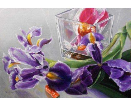 OLIO SU TELA IRMA SERVODIO ' PER ASPERA AD ASTRA' dimensioni L 70 x H 50 cm.