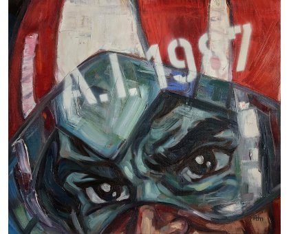 MIXED MEDIA FRANCESCA DI MARTINO ' HARAN BANJO II ' dimensioni L 60 x H 70 cm.