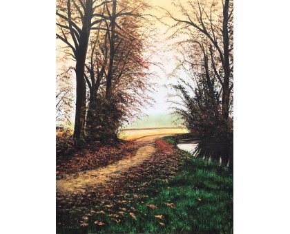 ACRYLIC ON CANVAS CLAUDIO COSTA ' AL LIMITAR DEL CAMPO # 2 ' size L 60 X H 80 cm.