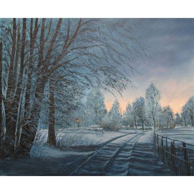 ACRILICO SU TELA CLAUDIO COSTA ' LAST LIGHTS ' dimensioni L 80 x H 65 cm.