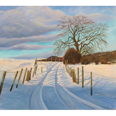 ACRILICO SU TELA CLAUDIO COSTA ' IL SENTIERO ' dimensioni L 80 x H 70 cm.