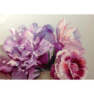 OLIO SU TELA IRMA SERVODIO 'RIFLESSI DEL TEMPO' dimensioni L 100 x H 70 cm.