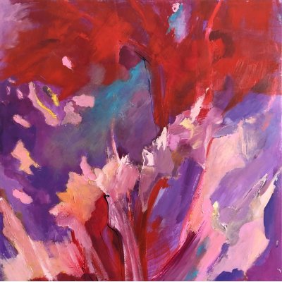 MIXED MEDIA BIANCA BEGHIN 'ENTROPIA' dimensioni L 80 x H 80 cm.