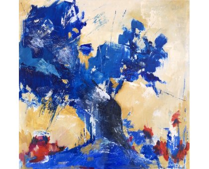 MIXED MEDIA BIANCA BEGHIN ' IMPETUOSITA ' dimensioni L 80 x H 80 cm.