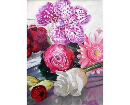 OLIO SU TELA IRMA SERVODIO "TI ASPETTO, SU DAI ABBRACCIAMI!" dimensioni L60 x H 80 cm.