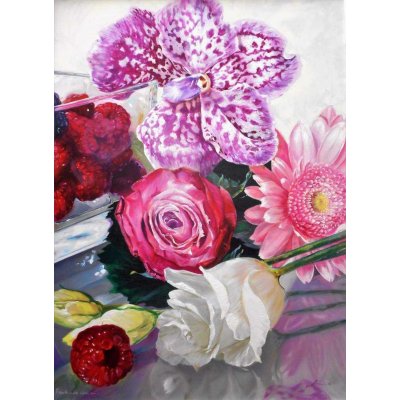 OLIO SU TELA IRMA SERVODIO "TI ASPETTO, SU DAI ABBRACCIAMI!" dimensioni L60 x H 80 cm.