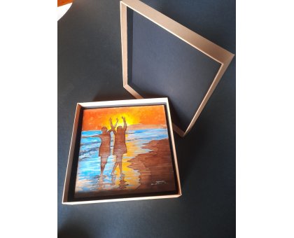 MASSIMO LOMI " FELICITA' " dimensioni L 17 x H 17 cm.